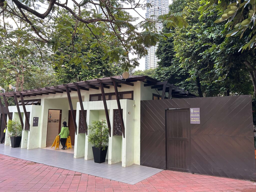 changing rooms and public restrooms at the KLCC park playground area 